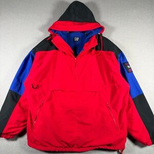 GAP Vintage Color Block Anorak Jacket Hooded Pullover Men's Size L Alpine Series